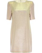 River Island Pink Metallic Shift Dress - Lyst