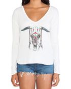 Chaser Tribal Skull Tee - Lyst