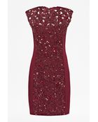 French Connection Encrusted Lace Dress - Lyst