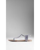 Burberry Crystal Embellished Sandals - Lyst