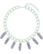 Topshop Purple Semi Precious Necklace - Lyst