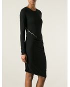 McQ by Alexander McQueen Zip Detail Fitted Dress - Lyst