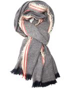Forever 21 Striped & Frayed Scarf - Lyst