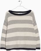 Mango Mixed Knit Sweater - Lyst