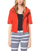 Michael Kors Cropped Hooded Anorak - Lyst