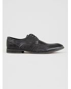 LAC Wilks Washed Grey Leather Derby Shoes - Lyst