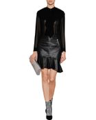 McQ by Alexander McQueen Leather Skirt With Ruffle Hem - Lyst