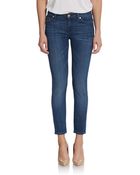 7 For All Mankind Gwenevere Cropped Ultra-Skinny Jeans - Lyst
