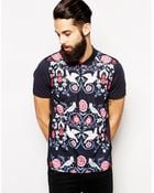Asos Polo Shirt With Bird Print - Lyst