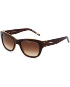 Nina Ricci Cat Eye Tortoise Acetate Sunglasses - Lyst