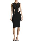 Michael Kors Contrast-Slit Crepe Dress - Lyst