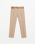 Zara Belted Trousers - Lyst