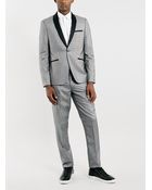Topman Vito Grey Checked Blazer - Lyst