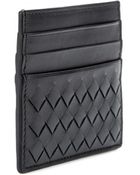 Bottega Veneta Intrecciato Leather Card Holder - Lyst
