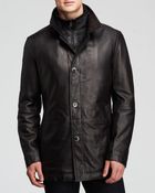 Hugo Boss Boss Acken Leather Car Coat - Lyst