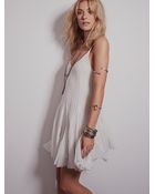 Free People Womens Fp One Elise Pintuck Mini Dress - Lyst
