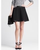 Banana Republic Faux-Leather Trim Full Skirt - Lyst