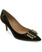 Kate Spade Jaylee Patent Leather Embellished Pumps - Lyst