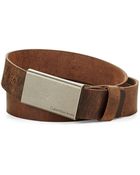 Calvin Klein Leather Belt - Lyst