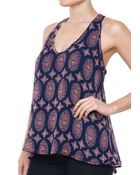 Ella Moss Marigold Silk Print Tank Top - Lyst