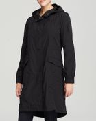 Eileen Fisher Hooded Long Anorak - Lyst