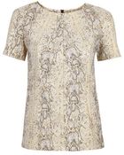 Topshop Snake Jacquard Tee - Lyst