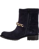 Sesto Meucci For Jildor 1377 Biker Boot Navy Suede - Lyst