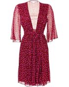 Diane von Furstenberg Silk Chiffon Printed Dress - Lyst