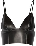 T By Alexander Wang Bonded Leather Bra Top - Lyst