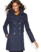 Kenneth Cole Reaction Double-Breasted Wool-Blend Peacoat - Lyst