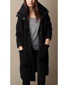 Burberry Wool Cashmere Knit Cardigan Coat - Lyst