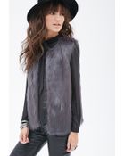 Forever 21 Shaggy Faux Fur Vest - Lyst