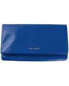 Saint Laurent Fold Over Clutch - Lyst