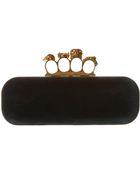Alexander McQueen Knuckle Long Box Clutch (Cotton Velvet) - Lyst