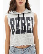 Forever 21 Hooded Rebel Top - Lyst