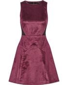 Tibi Mesh-Paneled Velvet Mini Dress - Lyst