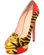 Charlotte Olympia 145Mm Ninivah Suede Tiger Pumps - Lyst