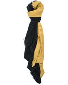 Grisal Love Duo Cashmere Scarf In Ochre X Black - Lyst
