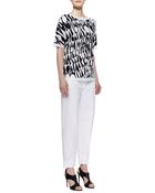 Missoni Logo-Letter Faux-Leather Tee - Lyst