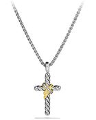 David Yurman X Cross Necklace With Diamonds And Gold - Lyst