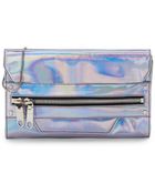 Milly Demi Hologram Leather Clutch - Lyst