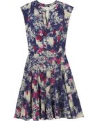 Rebecca Taylor Short Sleeve Rose Garden Godet Dress - Lyst