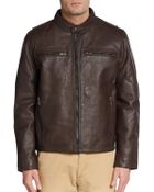Marc New York By Andrew Marc Lamar Leather Bomber Jacket - Lyst