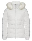 Jaeger Fur Trim Short Puffer Coat - Lyst