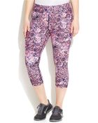 Calvin Klein Performance Plus Size Printed Capri Leggings - Lyst