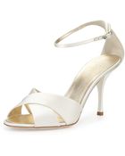 Giuseppe Zanotti Leather Peep-Toe Dress Sandal - Lyst