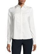 Catherine Catherine Malandrino Embroidered Long-Sleeve Blouse - Lyst