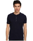 Vince S/S Henley - Lyst