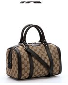 Gucci Beige Gg Canvas Convertible Boston Bag - Lyst