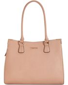 Calvin Klein On My Corner Saffiano Leather Satchel - Lyst